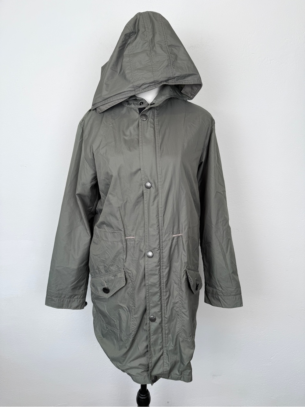Burberry Children 14Y 162cm Gray / Olive Hooded Lightweight Parka Jacket
